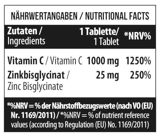 MST - Vitamin C 1000 Zinc 100 Pillen