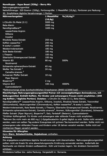 Nanosupps Hype Beast 320g