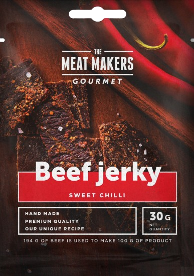 The Meat Makers Beef Jerky Sports Bar 6x30g