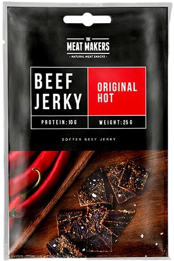 The MeatMakers Beef Jerky Original SnackPack 15x25g
